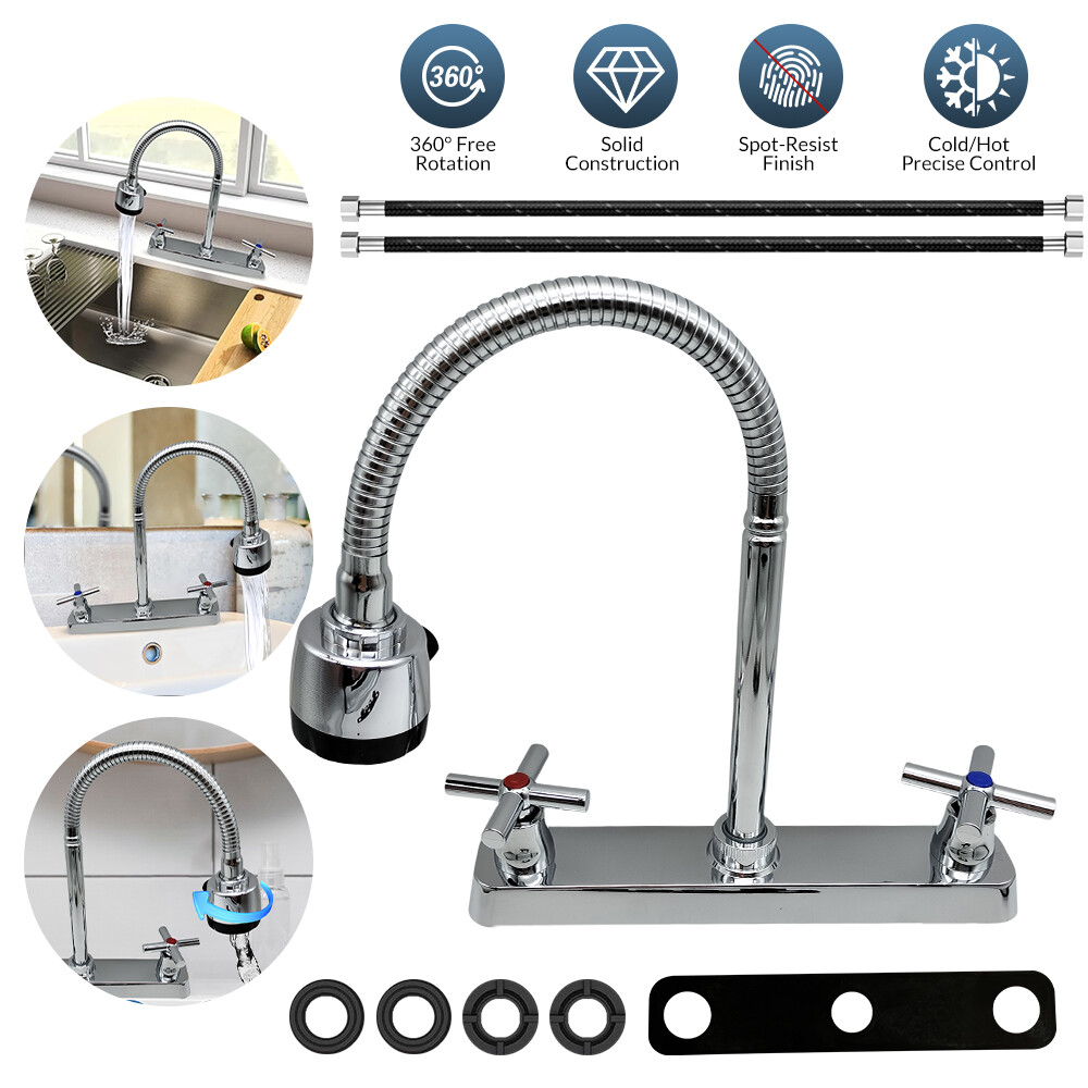 Llave De Agua Para Cocina Con Rociador Giratorio Grifos Fregadero Lavamanos Bao