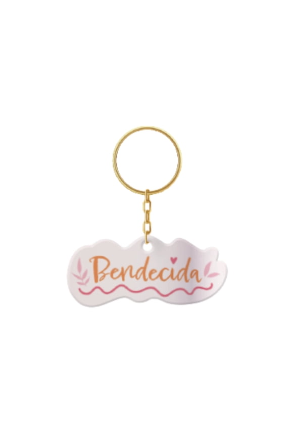 Premium Acrylic Keychain - 'Blessed' Double-Sided Design - Inspirational Gift
