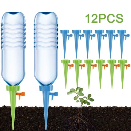 Llgltomo 12 Pack Plant Waterer,Potted Plant Automatic Watering Device with Slow Release Control Valve for Outdoor Indoor Home Office Plants Tree