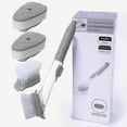 thumbnail image 1 of Llgltomo Dish Brush, Soap Dispensing Dish Brush Kitchen Scrub Brush 3 Replacement Brush Heads Soap Control Dishwand Reusable Dish Washing Brush Scrubber, 1 of 7