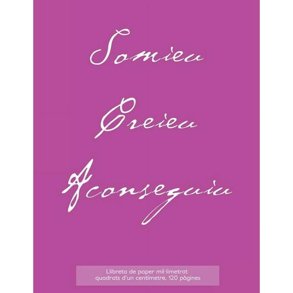 Llibreta de Paper Mil.Limetrat, Quadrats D'Un Centimetre, 120 Pagines: Llibreta Idonia Per A L'Assignatura de Mates A L'Escola AMB Coberta de Color Ro