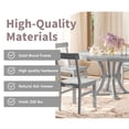 thumbnail image 1 of Llinc Store 5-Piece Rustic Round Pedestal Extendable Dining Table Set with 15.7" Removable Leaf and Simple Dining Chirs for Small Places Gray, 1 of 6