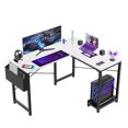thumbnail image 1 of Llinc Store 50 X 41" L Shaped Desk Corner Gaming Table, Computer Stand for Office, Home, Monitor Stand With Side Slot And Storage Shelves, White, 1 of 7