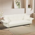 thumbnail image 1 of Llinc Store 70.1" Futon Sofa Bed, Convertible Double Sofa Bed with Folding Armrests for Living Rooms And Small Spaces, Beige, 1 of 6
