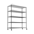 thumbnail image 1 of Llinc Store 71.6" Tall 5-Tier Adjustable Shelving And Racking, 300 Lbs Carrying Capacity Shelf Organizer with Wheels And Shelf Liners Garage Organization Shelving Unit, Black, 1 of 9