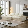 thumbnail image 1 of Llinc Store 99 x 69 Inch Modular Sectional Living Room Sofa Set, Free Combination Modern Minimalist Style Couch, Upholstered Sleeper Sofa, Installation-free Sofa, White, 1 of 9