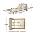 thumbnail image 1 of Llinc Store Acacia Wood Queen Size Timber Style Platform Bed, 700 lbs Load Wooden Bed Frame with Headboard, 1 of 4