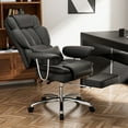 thumbnail image 1 of Llinc Store Big and Tall Office Chair with Footrest, Leather Computer Executive Chair, Ergonomic High Back Reclining Chair, Large Home Black Office Chair, 1 of 10