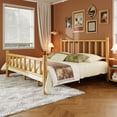 thumbnail image 1 of Llinc Store Farmhouse Log Bed Frame King Rustic Style Pure Solid Pine Cylinder Construction Bed Fits Mattresses And Box Springs, 1 of 9