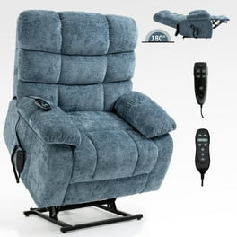 Free Shipping MCombo Small Dual Motor Power Lift Recliner with Massage Heating USB Ports Dark Grey Walmart Walmart