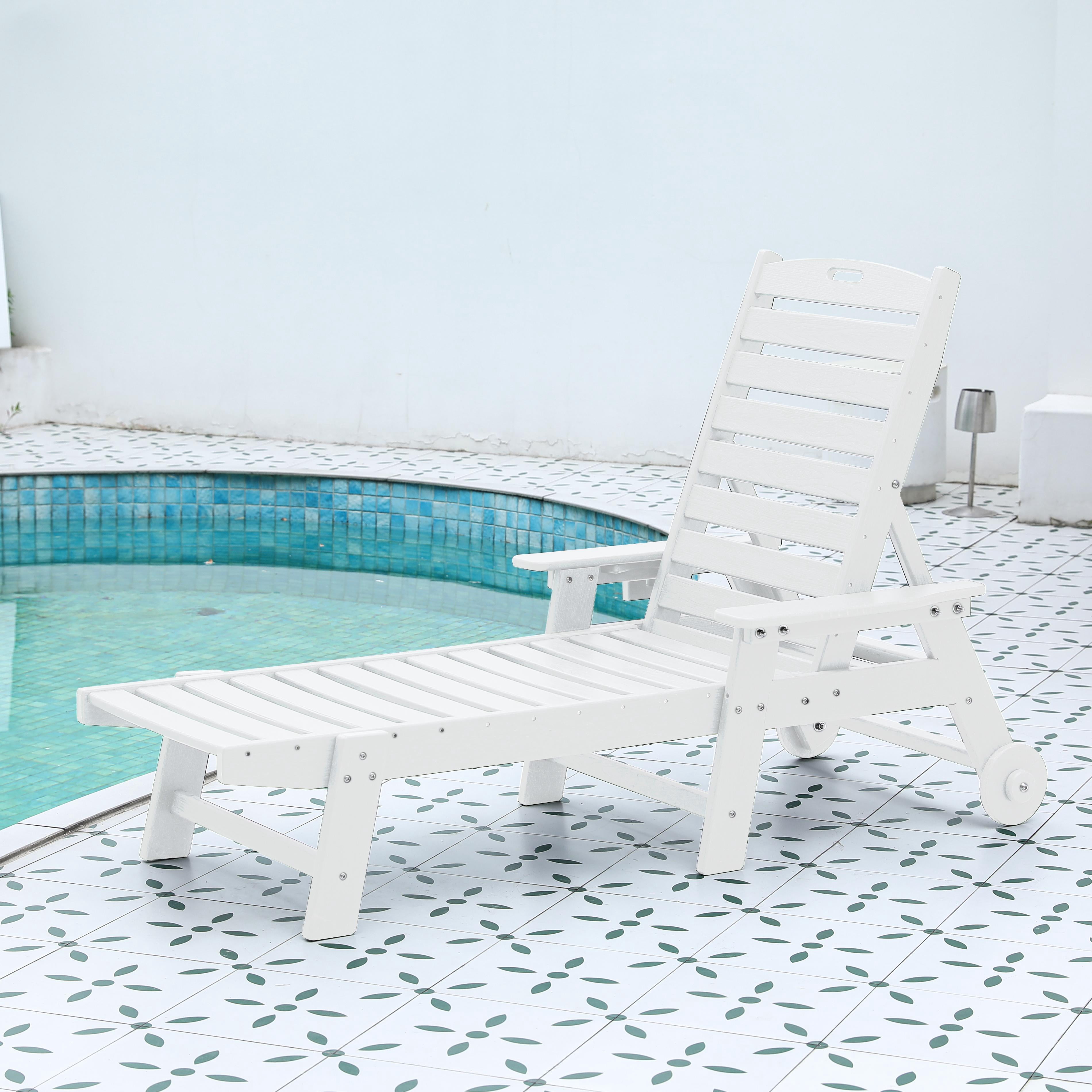 Llinc Store Lounge Chairs for Outside with Wood Texture, Oversized Pool ...