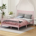 thumbnail image 1 of Llinc Store Queen Size Wood Platform Bed Frame with Gourd Shaped Headboard And Footboard, 1 of 8