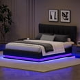 thumbnail image 1 of Llinc Store Upholstered Platform Full Size Hydraulic Storage Bed, Lift Up Storage Bed with Rgb Led Light, Pu Leather Headboard And Footboard, No Box Spring Needed, Black, 1 of 1