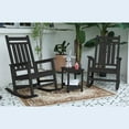 thumbnail image 1 of Llinc Store All Weather Rocking Chair Set with Side Table, 3-Piece Sillas Para Patio Exterior Set with Wood-Texture (Includes 2 Rocking Chairs and 1 Table), 1 of 8