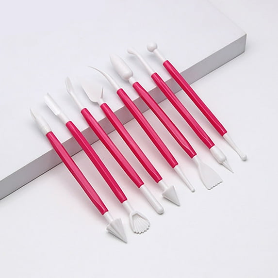 Lloopyting Cake Decorating Kit Cookie Decorating Supplies Soft Pottery Plastic Cake Baking Embossing Set Tool Baking Printing Tool Red