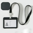 thumbnail image 1 of Lloopyting Card Sleeves Lanyards for Id Badges Double-Sided Transparent Employee Work Card Holder Employee Plastic Id Card Black 15*10*2cm, 1 of 2