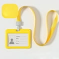 thumbnail image 1 of Lloopyting Card Sleeves Lanyards for Id Badges Double-Sided Transparent Employee Work Card Holder Employee Plastic Id Card Yellow 10*8*4cm, 1 of 2