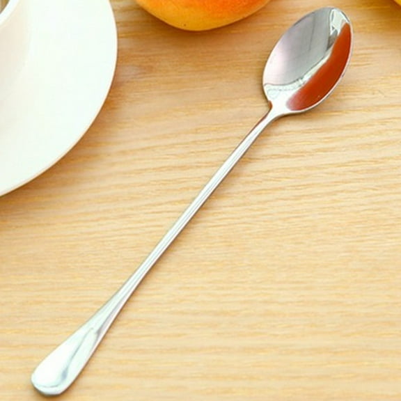 Lloopyting Clearance Dish Set Spoons Long Handle Tea Coffee Spoons Ice Cream Cutlery Stainless Steel Nt Kitchen Gadgets Silver