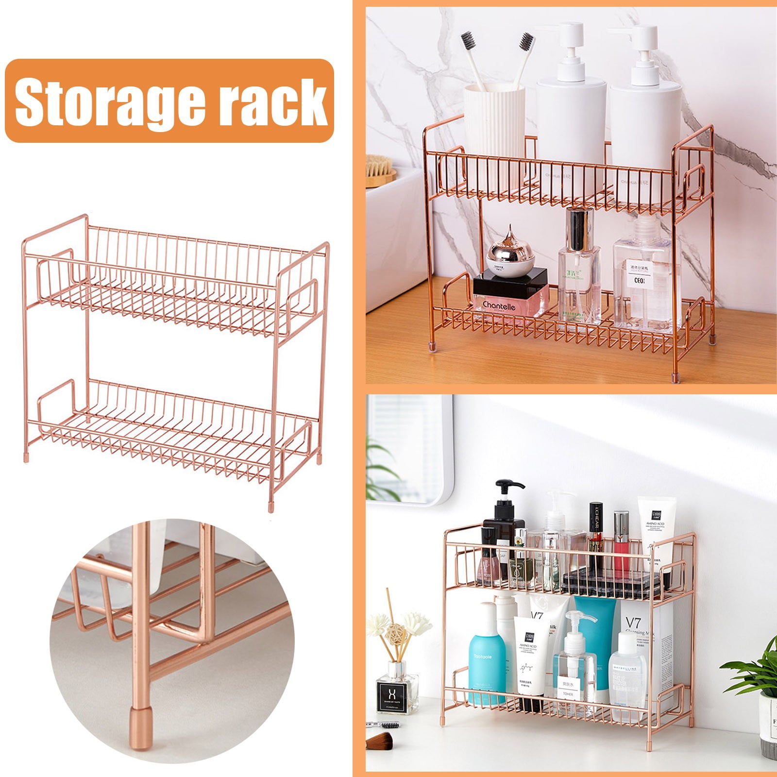 Deals of the Day Clearance！ Lloopyting 1X Storage Rack 2-Tier Cabinet ...