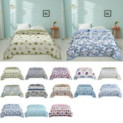 Lloopyting Clearance Summer Blanket Bed Blanket Skin Friendly Plain Print Washed Cotton Bed Blanket Cool Comforter Hot Sleeping Summer Comforter Ventilated Comforter Cotton Clearance Sale