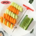 thumbnail image 1 of Lloopyting Clearance Vegetable Chopper Cheese Slicer Roller Machine Spiral Radish Potato Manual Spiral-Slicer Rotating Tools Home Improvement Kitchen Gadgets Red Tray, 1 of 9
