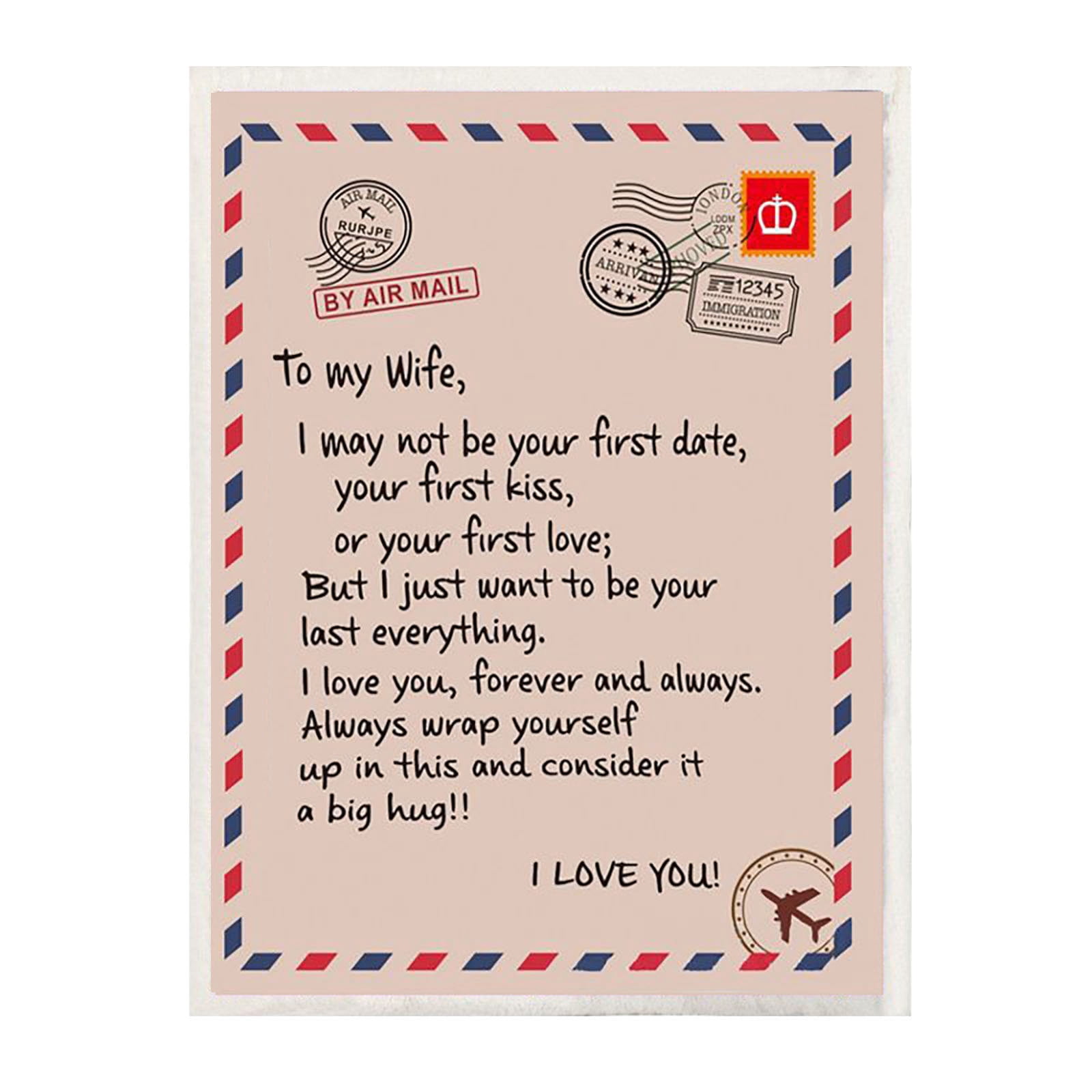 Lloopyting Comforter Blankets Daughter Gift Letter Hug Blanket For
