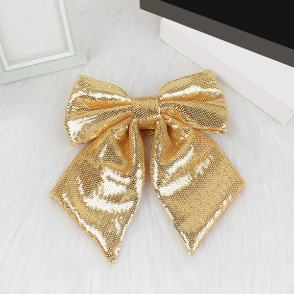 Lloopyting Decoration Sequin Bow Glitter Diy Bow Tie Scene Arrangement Accessories Room Decor Home Decor Yellow 25*25*2cm