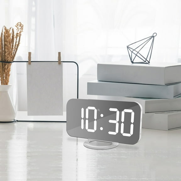 Lloopyting Electric analog wall clock usb power Clock radio with usb charger port Digital Alarm Clock Large LED Display With Dual USB Charger Ports | Auto Dimmer Mode | Easy Snooze Function Modern Des