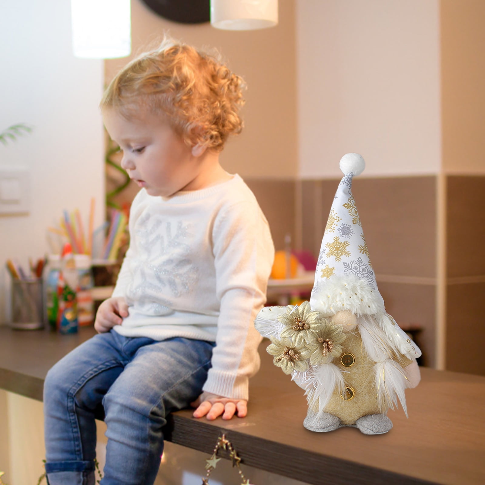 Lloopyting Fake Flowers Christmas S Light Up Christmas Decorations