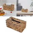 thumbnail image 1 of Lloopyting Kleenex Tissues Boxes Paper Towel Holder Woven Water Hyacinth Handkerchief Box Tape Woven Rattan Cover Paper Box Storage Box Paper Box Household Tissue Box Toy Storage Organizer Brown, 1 of 8