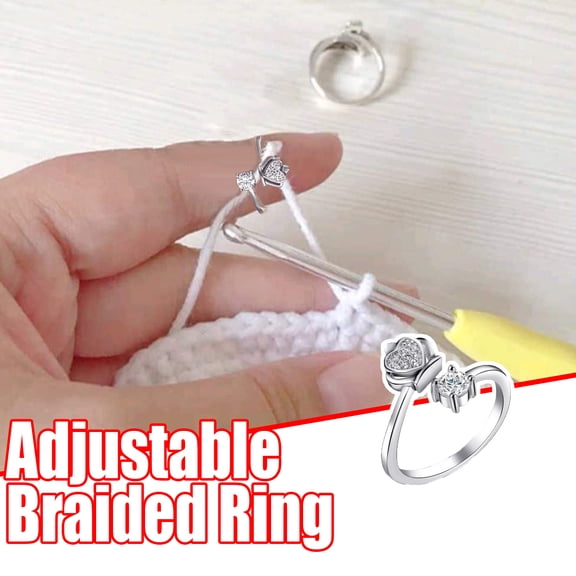 Lloopyting Loops Sewing Wool Sewing Kit Crochet Kit For Beginners Adjustable Knitting Loop Crochet Loop Knitting Accessories Knitting Ring 1Pc Home Decor Room Decor 5*3*2Cm