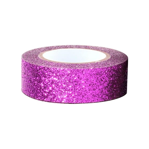 Lloopyting Purple craft tape Purple glitter duct tape Tape for decorations Decorative Tape Craft Self Adhesive Stickers Adhesive Glitter Decoration For Diy Crafts Gift Packaging Scrapbooking Etc
