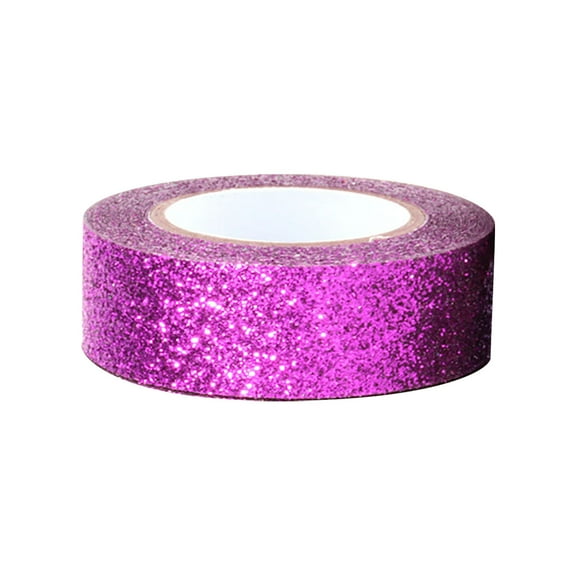 Lloopyting Purple craft tape Purple glitter duct tape Tape for decorations Decorative Tape Craft Self Adhesive Stickers Adhesive Glitter Decoration For Diy Crafts Gift Packaging Scrapbooking Etc