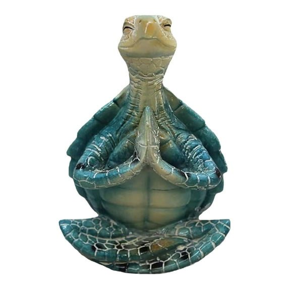 Lloopyting Sea Turtle Statue Meditation Yoga Decor Turtle Meditation Yoga Decoratio Meditation Yoga Turtle Statue Statue Meditation Turtle Sculpture Collection Room Decor 12*6*7cm