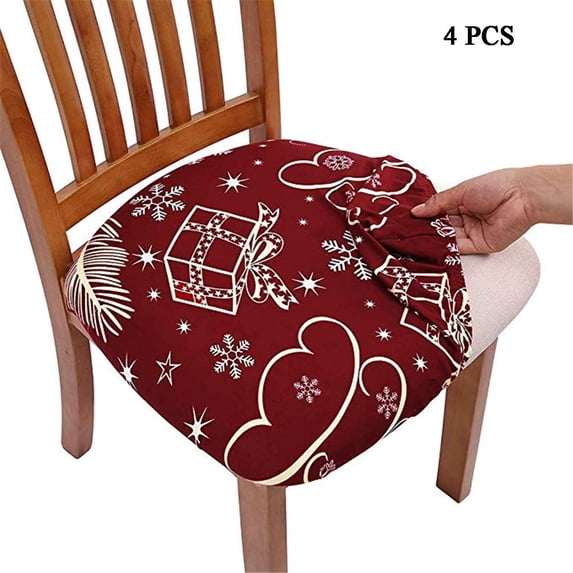 Lloopyting T Cushion Wingback Slipcover Chair Clearance Seat Covers Chair Cushions Chair Covers Dining Room Chair Protector Slipcovers Christmas Decoration 4Pcs Home Decor Room Decor