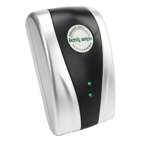 Lloopyting Tiny Home Power Energy Saver, Amebay Electricity Saving Box 90V-250V 25Kw Silver Power Furniture Home Decor 15*10*5Cm Plug