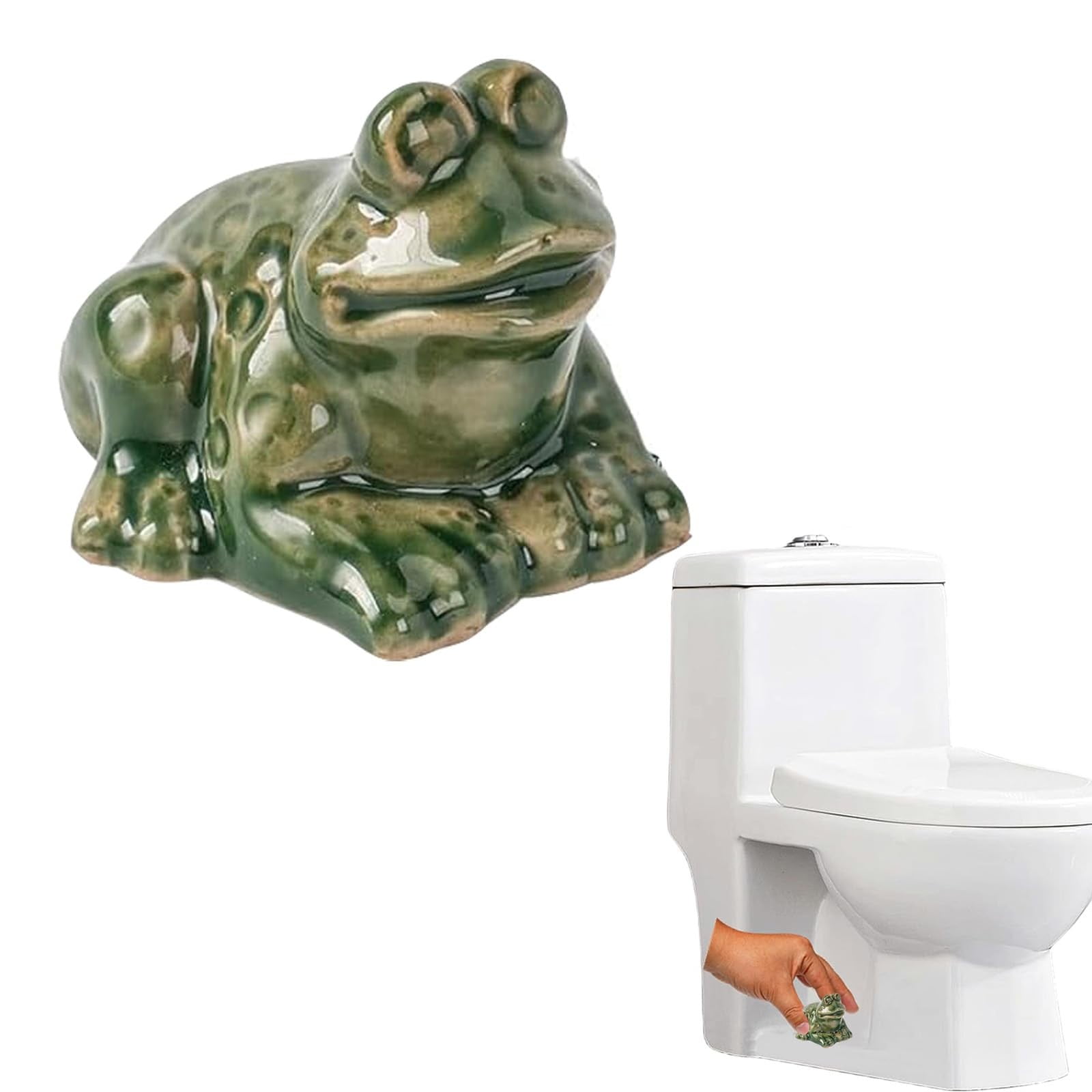 Lloopyting Toilet Plunger Frog Toilet Cover Ceramic Toilet Cover