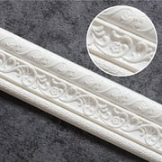 Lloopyting Wall Trim Line Skirting Border 3D Pattern Sticker Self Adhesive Waterproof Wall Border Strip Foam Molding Trim For Home Baseboard Corner Line Wall Waist Lines Wallpaper Wall Decor Paste