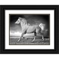 thumbnail image 1 of Llovet, Jorge 24x19 Black Ornate Wood Framed with Double Matting Museum Art Print Titled - Walking along the Beach, 1 of 4