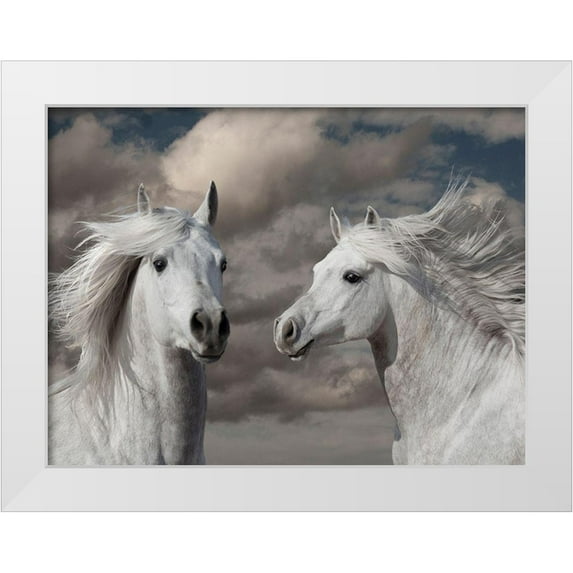 Llovet, Jorge 32x25 White Modern Wood Framed Museum Art Print Titled - Close Friends