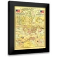 thumbnail image 1 of Lloyd 12x14 Black Modern Framed Museum Art Print Titled - Military Campaign Charts of United States, 1 of 5