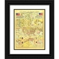 thumbnail image 1 of Lloyd 15x18 Black Ornate Wood Framed with Double Matting Museum Art Print Titled - Military Campaign Charts of United States, 1 of 4