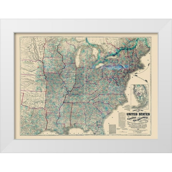 Lloyd 18x14 White Modern Wood Framed Museum Art Print Titled - Canada New Brunswick Atlantic Gulf Coasts