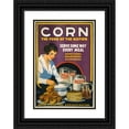thumbnail image 1 of Lloyd Harrison 14x18 Black Ornate Wood Framed Double Matted Museum Art Print Titled - Corn - the Food of the Nation Serve Some Way Every Meal - Appetizing, Nourishing, Economical (1918), 1 of 5
