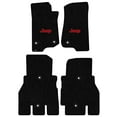 thumbnail image 1 of Lloyd Mats LogoMat Custom-Fit 4PC Carpet Floor Mats for 2018-2025 Jeep Wrangler JL 4-Door (Not 4xe), Black, 1 of 4