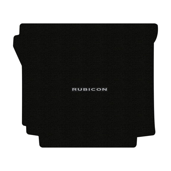 Lloyd Mats LogoMat Custom-Fit Carpet Cargo Mat for 2018-2025 Jeep Wrangler JL 4-Door, Fits Models w/Subwoofer & Trench Cover, w/o Trail Rails, Black