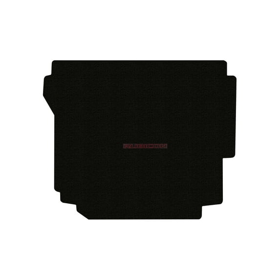 Lloyd Mats LogoMat Custom-Fit Carpet Cargo Mat for 2018-2025 Jeep Wrangler JL 4-Door, Fits Models w/o Subwoofer or Trail Rails, w/Trench Cover, Black