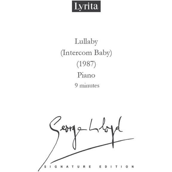 Lloyd: Lullaby (Intercom Baby) for Solo Piano