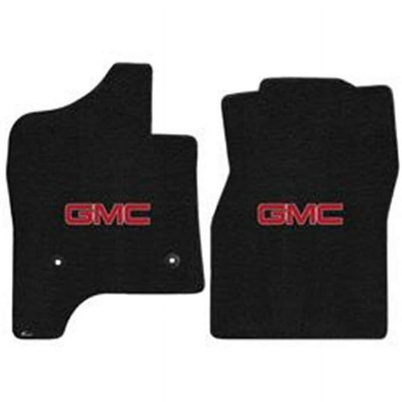 Lloyd Mats  1500 2014-On Ebony Ultimat Sierra Standard Red GMC Cab Logo Mats, 2 Piece