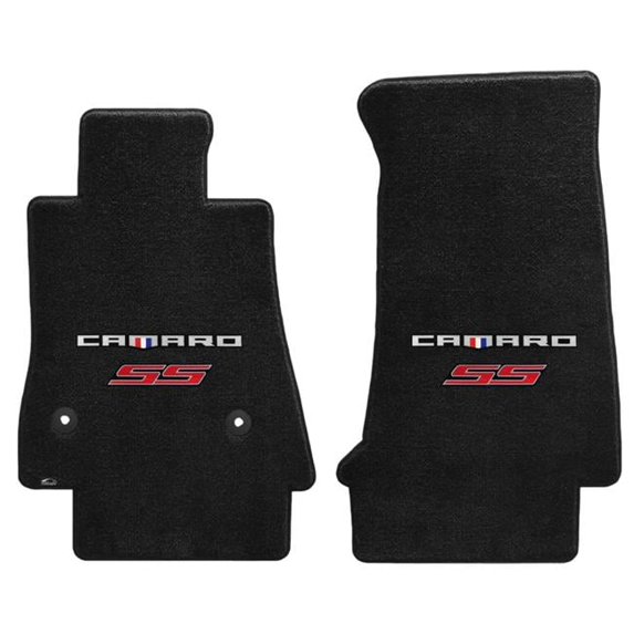 Lloyd Mats 2016-On Ebony Ultimat Camaro Plus SS Red Double Logo Mats, 2 Piece